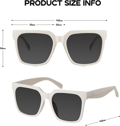 mosanana Oversized Square Sunglasses for Women Simple Trendy Style MS51917