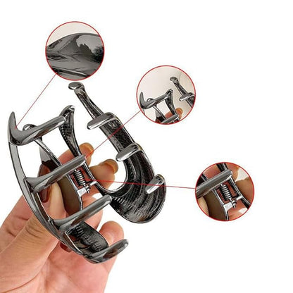 3Pcs Hair Clips,Three 3 Colors Of Metal Hair Clips, 4Inch Exquisite Geometry Designs Hair Jaw Clips Fashion Style Hair Clips For Hair Accessories For Women Girls Gift
