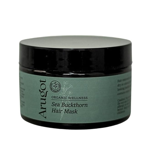 Organic Sea Buckthorn Oil Hair Treatment Mask, Made In Israel, Nourishes Dry, Damaged Hair, 8.7 Fl Oz