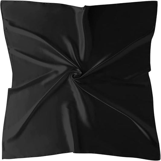 35 x 35 Women's Fashion Pattern Large Square Silk Like Hair Scarf Head Sleeping Wrap Satin Neck Bandana for Gift…