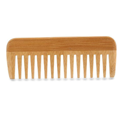 1pc Wood color Natural Bamboo Wide Tooth Comb Detangling Combs Anti-Static Curly Hair For Women Men Smoothing Massaging Home Salon Use Bamboo Hair Brushes For Women Styling Tools and Appliances