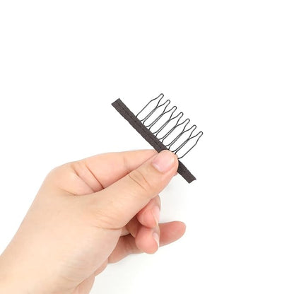 20 Pieces Wig Combs, 7-Teeth Wig Clips to Secure Wig (Brown)