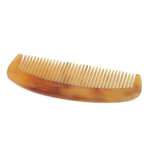 1pc Brown Natural Ox Horn Comb Of Hair No Static Health Care Hairs Brush Hairdressing Comb For Hair Perfect for Gifting,Size2 Styling Tools and Appliances