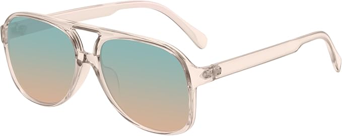 YDAOWKN Retro Aviator Sunglasses for Women Mens Large Frame Classic Vintage 70s Sun Glasses Aviators