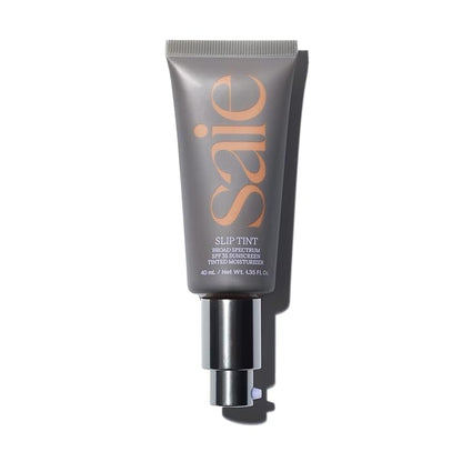 Saie Slip Tint Tinted Moisturizer with SPF 35 - Light Coverage, Glowy Skin Tint & Mineral Sunscreen for Face with Hydrating Hyaluronic Acid - Summer Makeup Essential - Shade Four + Half (1.35 oz)