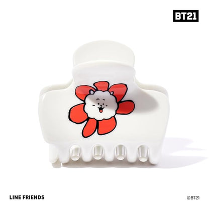 Kitsch BT21 Recycled Plastic Puffy Medium Hair Clips for Women, Medium Claw Clips for Thin Hair and Short Hair for Women