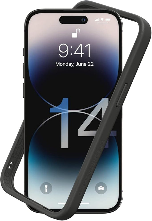 RhinoShield Bumper Case Compatible with [iPhone 14 Pro] | CrashGuard NX - Shock Absorbent Slim Design Protective Cover 3.5M / 11ft Drop Protection - Graphite