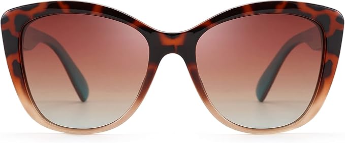 FEISEDY Polarized Vintage Sunglasses American Womens Square Jackie O Cat Eye Sunglasses B2451