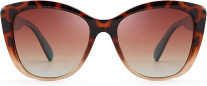 FEISEDY Polarized Vintage Sunglasses American Womens Square Jackie O Cat Eye Sunglasses B2451