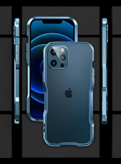 HENGHUI Aluminum Bumpers Compatible with iPhone 12 Pro/iPhone 12 6.1-INCH Bumper Case Metal Frame Bumper Cover Shock Absorbent Slim Cool Design (iPhone12/iPhone12Pro, Black+Red)