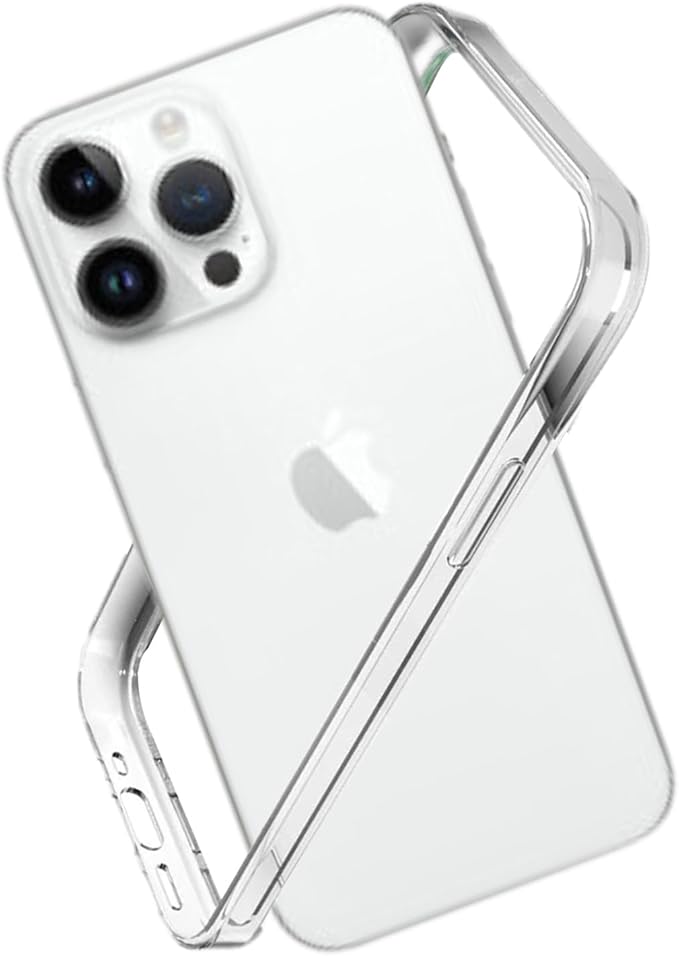 for iPhone 16 Pro Bumper Case Clear, Slim Fit No Back Design Soft TPU Bumper Frame Excellent Heat Dissipation Wireless Charging Compatible 4 Corners Raised Shockproof (Clear)