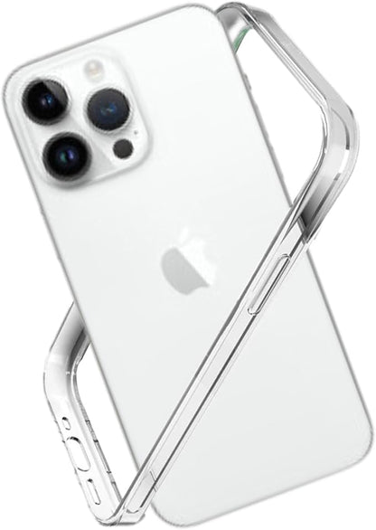 for iPhone 16 Pro Bumper Case Clear, Slim Fit No Back Design Soft TPU Bumper Frame Excellent Heat Dissipation Wireless Charging Compatible 4 Corners Raised Shockproof (Clear)