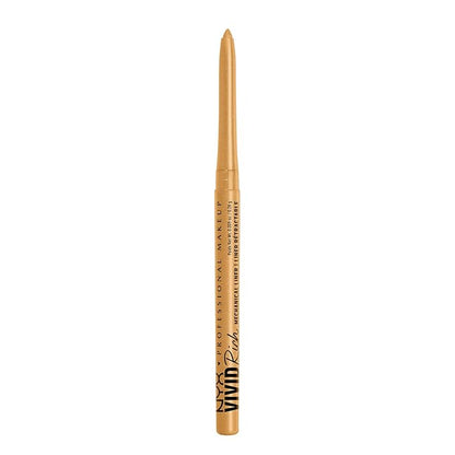 NYX PROFESSIONAL MAKEUP Mechanical Eye Pencil, Vivid Rich Mechanical, Creamy Retractable Eyeliner - Amber Stunner, Gold Eyeliner