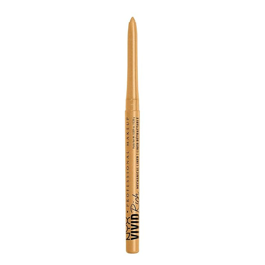 NYX PROFESSIONAL MAKEUP Mechanical Eye Pencil, Vivid Rich Mechanical, Creamy Retractable Eyeliner - Amber Stunner, Gold Eyeliner