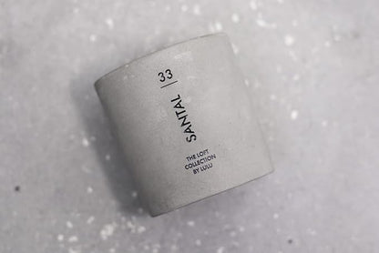 Lulu Candles | Santal Scented Candle | The Loft Collection | Concrete Cement Jar Candle | Soy Candles for Home Fragrance & Decor | Wood Wicked & Highly Scented Candle | 9 Oz.