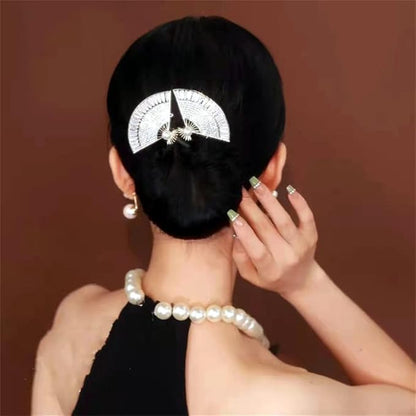 Ins Style Elegant Lazy Hair Curler, Crystal Hair Bun Maker, French Twist Hairstyle Bun Hair Accessories