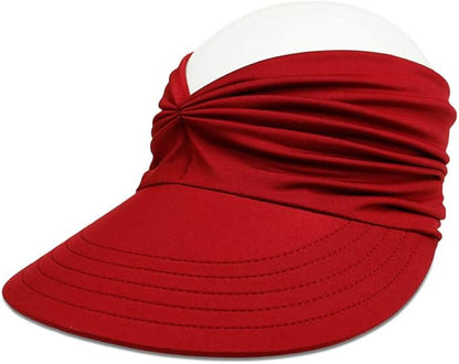 Sun Hat Women Sun Beach Visor Cap UV Protection with Wide Brim for Sports Beach Golf Hiking