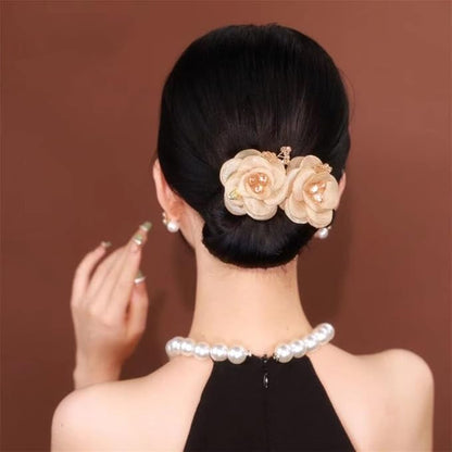 Ins Style Elegant Lazy Hair Curler, Crystal Hair Bun Maker, French Twist Hairstyle Bun Hair Accessories