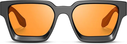 VISOONE Fashion 100% UV400 Protection Rectangle TR90 Y2K Sunglasses Accessories for Women Men RIVER