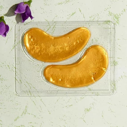 24K Gold Under Eye Patches with Collagen, Deep Hydration & Anti-Aging Treatment pack of 12