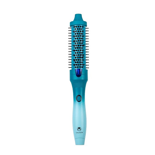 CALISTA FAUXblo Thermal Blowout Brush | Heated, Airless Round | Heats to 365F | One-Step for Smooth, Shiny Hair | 3 Sizes for All Hair Types | Dual Voltage (Timeless Teal, 1.25)