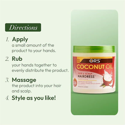 ORS Coconut Oil Hair and Scalp Hairdress 5.5 oz