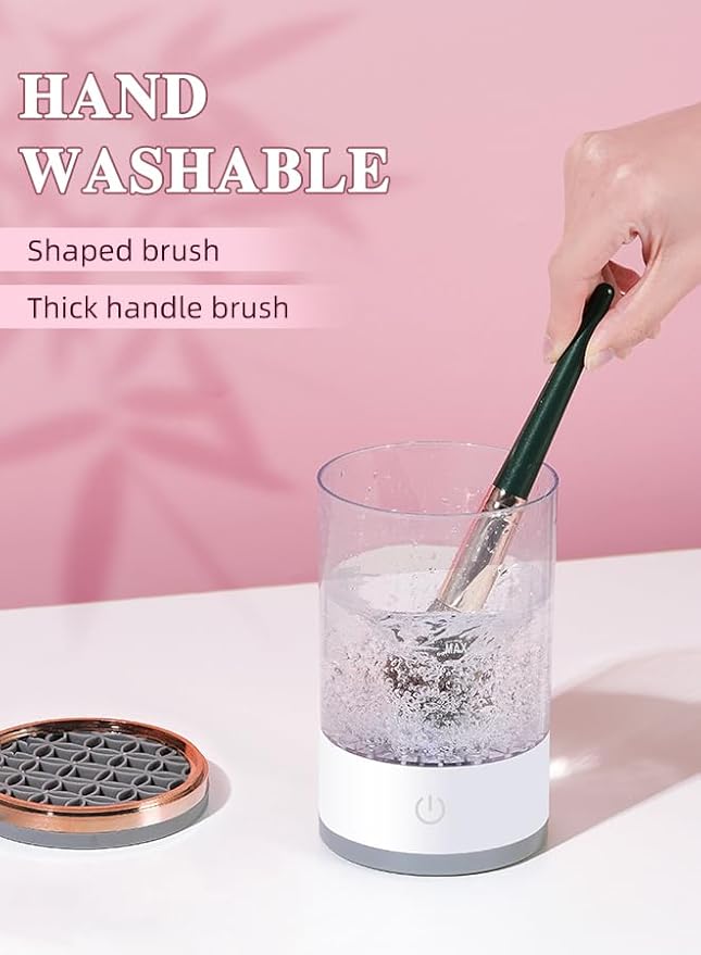 PRO Makeup Brush Cleaner, Electric Automatic Rotating Cosmetic Brush Cleaner, Portable Makeup Suitable for Use of the Size of the Makeup Brush