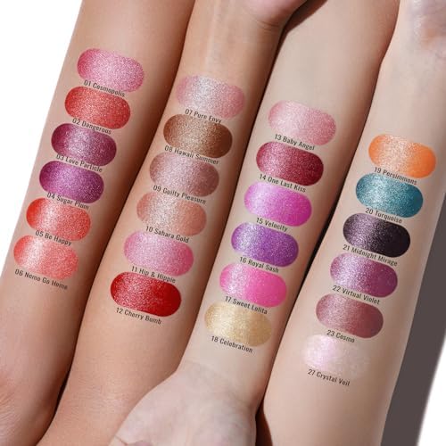 Oulac Pink Lipstick for Women with Metallic 3D Shine Lightweight Hydrating Formula, High Impact Lip Color, Vegan Beauty, Full Coverage Lip Makeup, Christmas Gifts for Women, Cosmopolis(01)