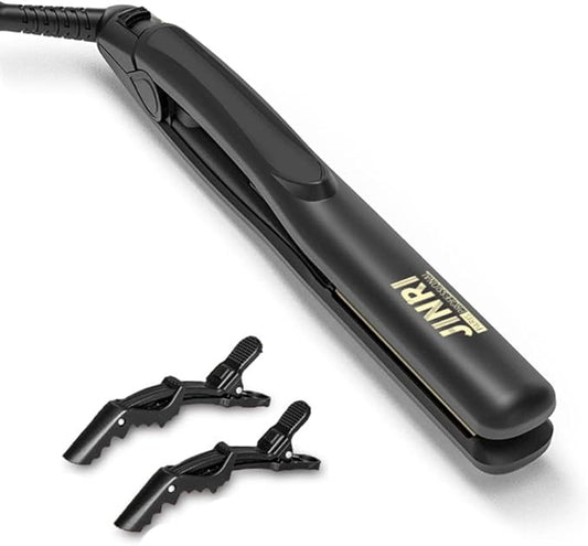 3 in 1 Heated Hair Styling Tool: Straightener, Crimper, and Hot Brush - Smooth Anti-Frizz Finish | Electric Brush for Straightening and Styling (M)