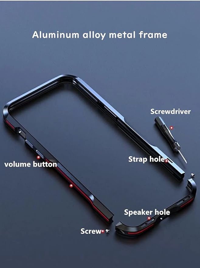 HENGHUI iPhone 13 Pro Aluminum Bumper Case Metal Frame Bumper Cover Shock Absorbent Slim Cool Design (13Pro, LightBlue)