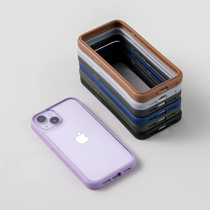 RhinoShield Bumper Case Compatible with [iPhone 14 Pro] | CrashGuard NX - Shock Absorbent Slim Design Protective Cover 3.5M / 11ft Drop Protection - Platinum Gray