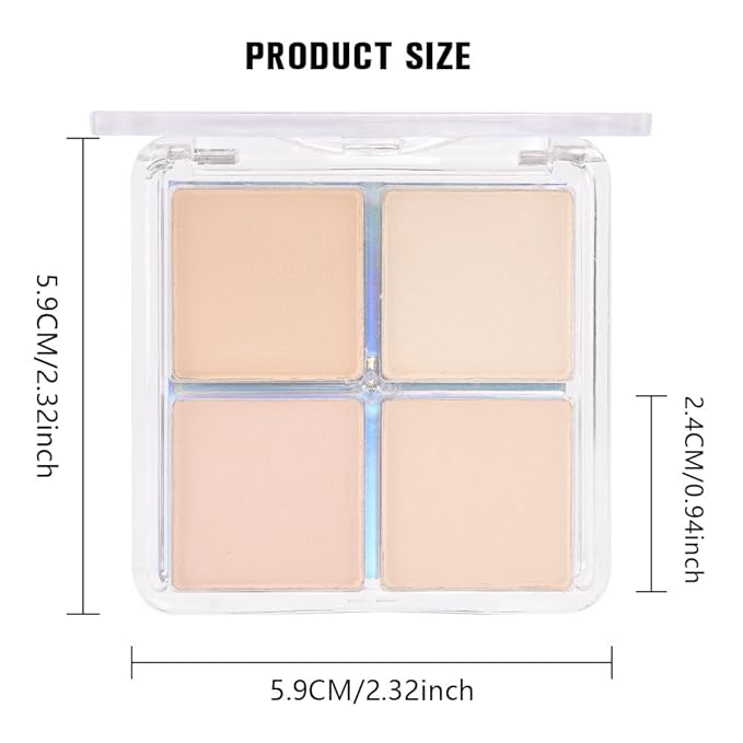 evpct Eye Shadow Quad Palette Makeup, Nude Pink Beige Champagne Glitter Shimmer Metallic Matte High Pigment Primer Mini Eyeshadow Palette for older Women, Smudge Proof Vegan Cruelty-free, Bright Nudes