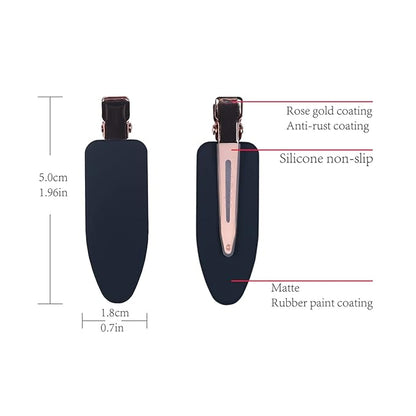 minihope 12 pieces No Bend Hair Clips, Curl Pin Clips, No Crease Hair Clips for Makeup Application，2022 style, non-slip.Hair won't get caught between plastic attached to metal. (Black)…