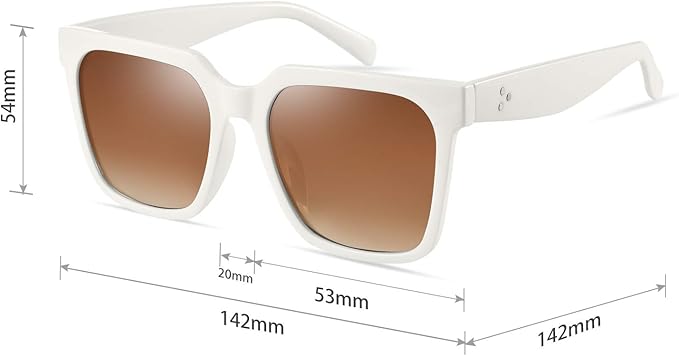 mosanana Oversized Square Sunglasses for Women Simple Trendy Style MS51917
