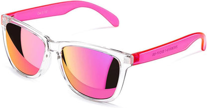 COLOSSEIN Sunglasses Womens,Classic Square Frame UV400 Mirrored Lens,Sunglasses Fit For Beach,Vacation,Driving