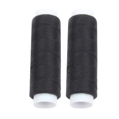 30pcs 9 Teeth Stainless Steel Snap Comb Wig Clips, Hair Extension Clips, Wig Accessories Clip with 30 Assorted Sewing Needles and 2 Rolls Thread (Black)