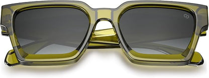 VISOONE Fashion 100% UV400 Protection Rectangle TR90 Y2K Sunglasses Accessories for Women Men RIVER