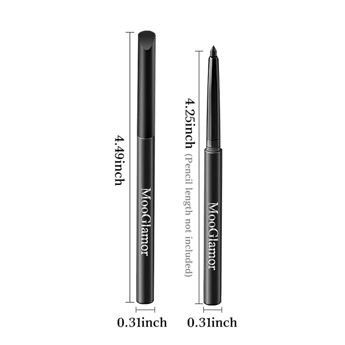 12 Pcs Black Eyeliner Pencil Gel Eyeliner Pen with Retractable and Waterproof Eye Liner for Black Bold and Defined Eye Liner