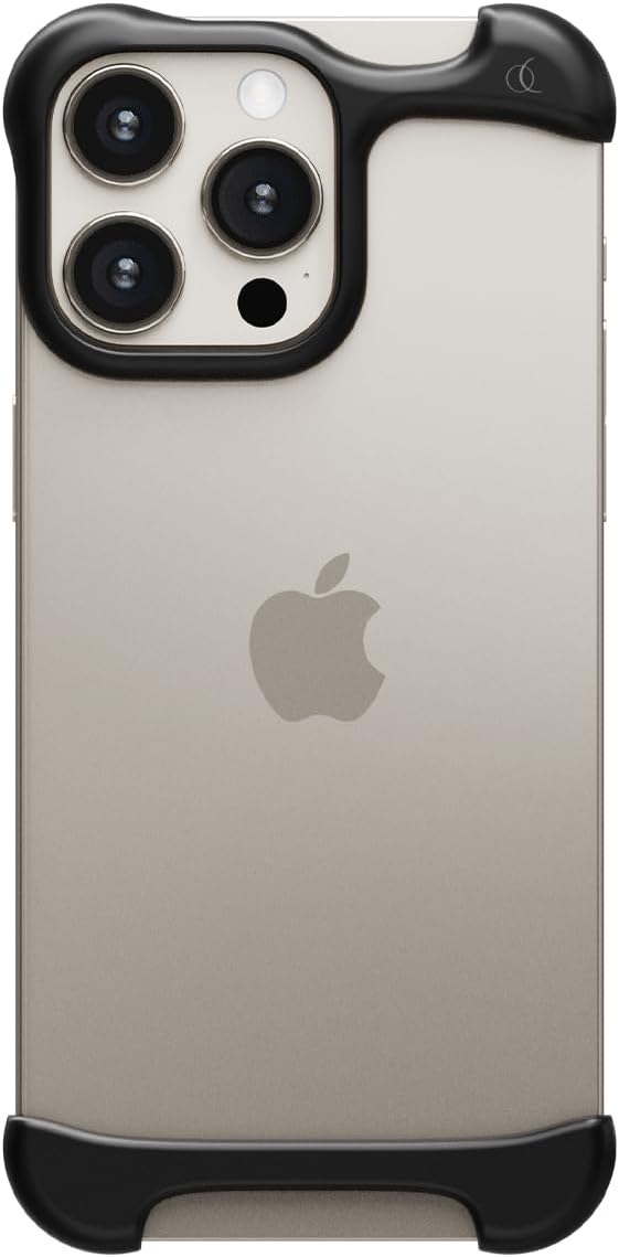 Arc Pulse Compatible with iPhone 16 Pro Max Phone Case (2024), Minimalist Protective Shock Absorption Aerospace Grade Aluminum Shells + Elastomer Inlays Easy Fit 6.9 inch (Aluminum Matte Black)