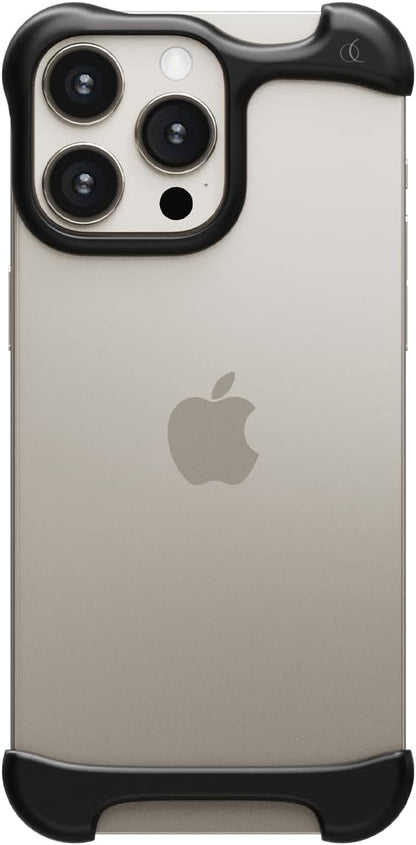 Arc Pulse Compatible with iPhone 16 Pro Max Phone Case (2024), Minimalist Protective Shock Absorption Aerospace Grade Aluminum Shells + Elastomer Inlays Easy Fit 6.9 inch (Aluminum Matte Black)