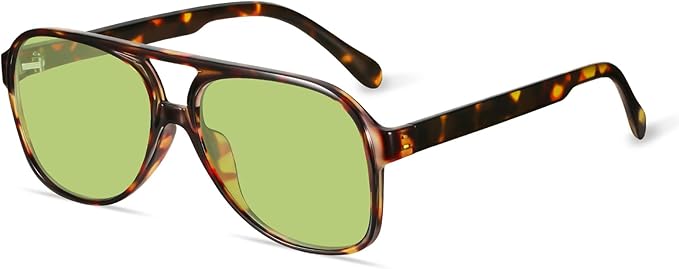YDAOWKN Retro Aviator Sunglasses for Women Mens Large Frame Classic Vintage 70s Sun Glasses Aviators