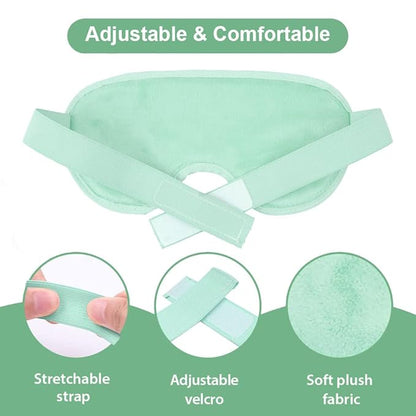 NEWGO Cooling Eye Mask for Puffy Eyes, Cold Eye Mask Eye Ice Pack for After Eyes Surgery, Tension Stress Relief, Itchy Eyes, Headaches, Dark Circles - Green 2 Pack