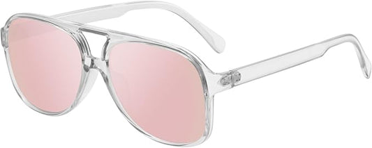 YDAOWKN Retro Aviator Sunglasses for Women Mens Large Frame Classic Vintage 70s Sun Glasses Aviators