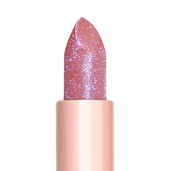 Oulac Moisturizing Pink Lipstick for Women - Tinted Lip Balm with Sparkle, Lightweight Lip Makeup, Mirror Design, Vegan & Gluten Free, PG05 Mystical
