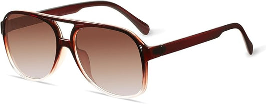 YDAOWKN Retro Aviator Sunglasses for Women Mens Large Frame Classic Vintage 70s Sun Glasses Aviators