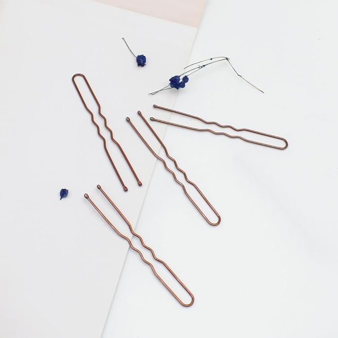 330 Count U Shaped Hair Pins Brown, YINGFENG 2.4inch Brown Bun Pins Bun Hair Pins for Women Girls with Storage Box, Hair Accessories for All Hair Types