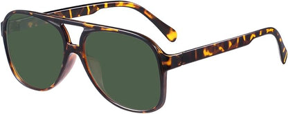 YDAOWKN Retro Aviator Sunglasses for Women Mens Large Frame Classic Vintage 70s Sun Glasses Aviators