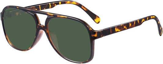 YDAOWKN Retro Aviator Sunglasses for Women Mens Large Frame Classic Vintage 70s Sun Glasses Aviators
