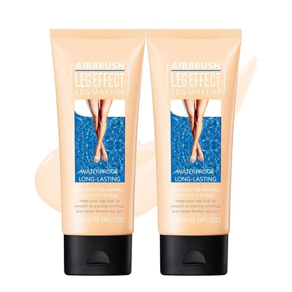 2Pcs Leg Effect Waterproof Makeup, Long-Lasting, Natural Leg Coverage, Body Foundation to Cover Vein, Tattoo and Flaw (01#Fairest, 2Pcs)