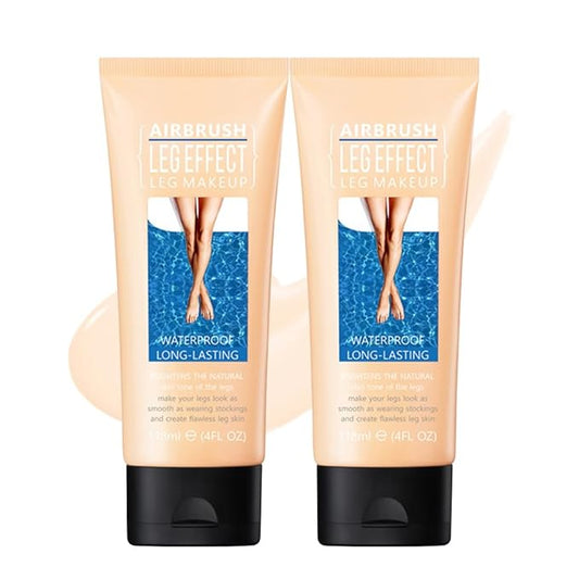 2Pcs Leg Effect Waterproof Makeup, Long-Lasting, Natural Leg Coverage, Body Foundation to Cover Vein, Tattoo and Flaw (01#Fairest, 2Pcs)